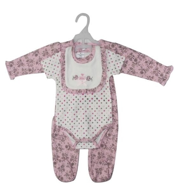 Breathable Baby Clothes Gift 3 Piece Newborn Outfits Heat Transfer 3D Printing
