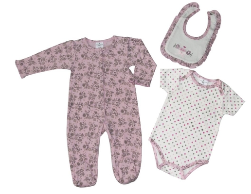 Breathable Baby Clothes Gift 3 Piece Newborn Outfits Heat Transfer 3D Printing