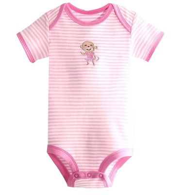 Custom 3 Pack Baby Summer Clothes Cotton Short Sleeve Bodysuit Baby Girls