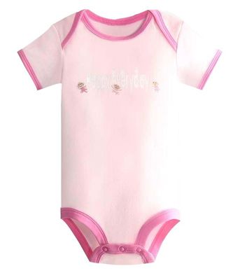 Custom 3 Pack Baby Summer Clothes Cotton Short Sleeve Bodysuit Baby Girls