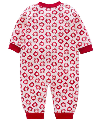 Lovely Red Animal Printed Baby Girl Rompers 100% Cotton Baby Child Clothes