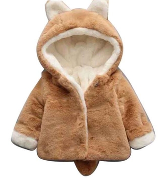 Le bébé animal de cardigan d'hiver vêtx la broderie avec l'habillement des enfants de tirette