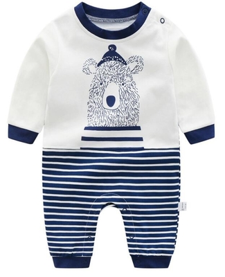 Le bébé organique adapté aux besoins du client de coton de couleur vêtx la longue combinaison nouveau-née de douille
