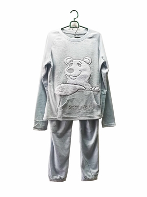Le pyjama micro de dames d'ouatine de l'hiver 180G place le beau modèle XS - taille de chien de XXL