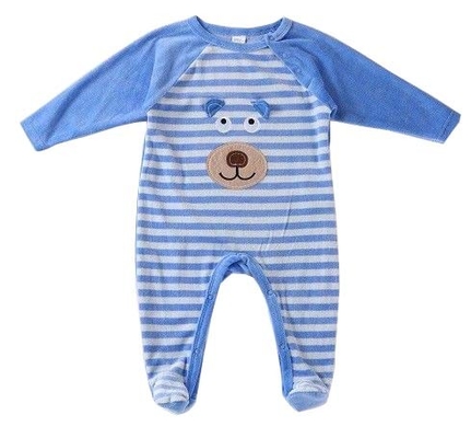 Longue douille raglane Sleepsuit de pyjamas infantiles organiques confortables de coton