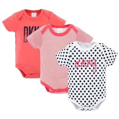 La coutume été de bébé de 3 paquets vêtx/combinaison courte douille de coton